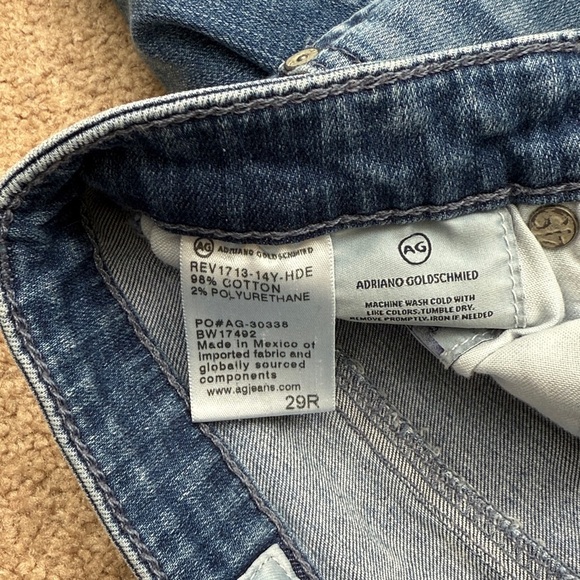 AG Adriano Goldschmied The Jodi Crop Side Slit High Rise Crop Flare Jeans 29R - Picture 9 of 10